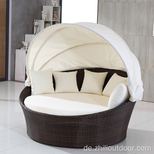 Outdoor Rattan Sofabed Outdoor -Baldachin Daybett